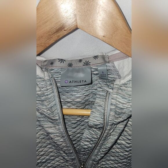 Athleta Grey Zipper Hoodie Jacket size S - Picture 7 of 8